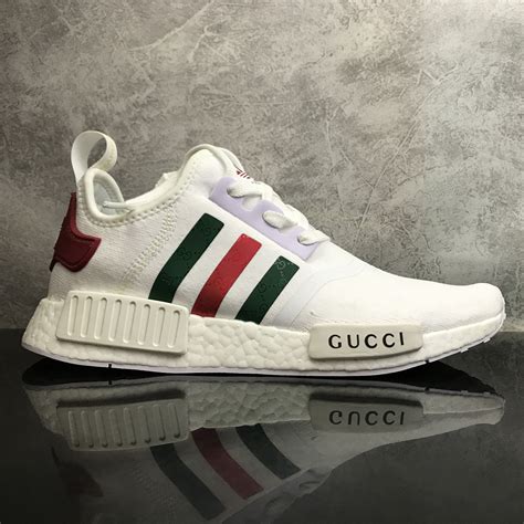 2017 cheap adidas originals nmd x gucci white running shoes
